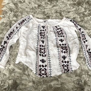 Off the shoulder boho top